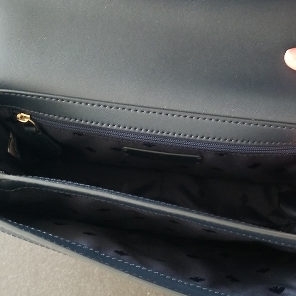 kate spade Audrey Canvas Top Handle Flap Crossbody, Color: Blazer Blue Multi - Picture 13 of 15